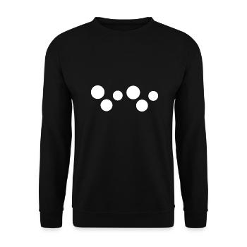 Six cercles en forme de cercle - Sweat-shirt Unisexe - noir - Devant - Alina (178cm) & Michal (187cm)