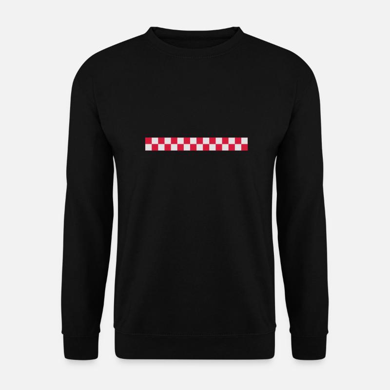 Kroatien Schachbrett - Unisex Pullover - Schwarz