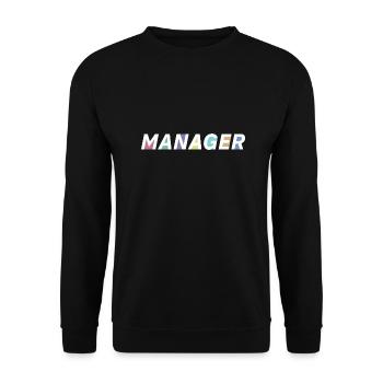 The manager - Unisex Sweatshirt - black - Front - Alina (178cm) & Michal (187cm)