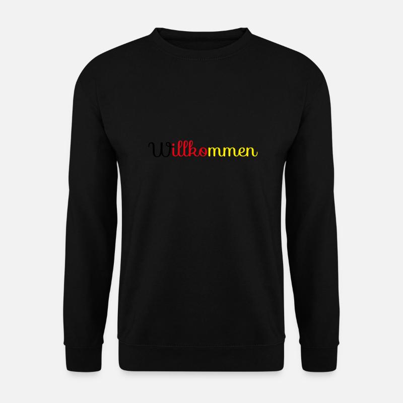 Deutschland Willkommen Flagge Patriot Geschenk - Unisex Pullover - Schwarz