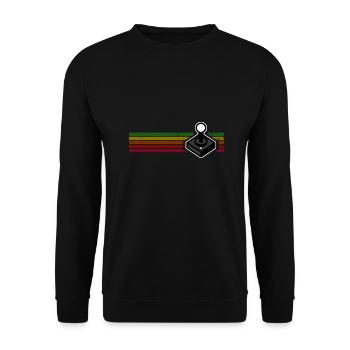 Retro Gaming Stick - Unisex Pullover - Schwarz - Vorne - Alina (178cm) & Michal (187cm)