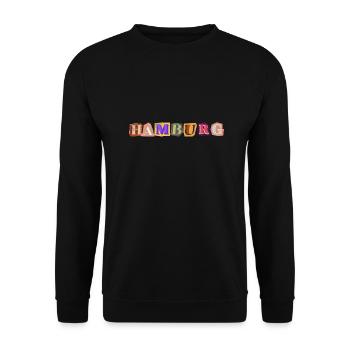 Hamburg: Hafenstadt voller Charme - Unisex Pullover - Schwarz - Vorne - Alina (178cm) & Michal (187cm)