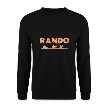 RANDONNER, C'EST LE PIED ! (randonnée, trek) - Sweat-shirt Unisexe - noir - Devant - Alina (178cm) & Michal (187cm)