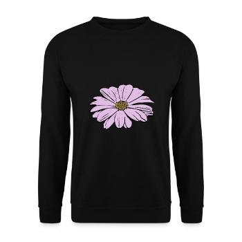 Flower pastel flower flowers pastel flowers lilac - Unisex Sweatshirt - black - Front - Alina (178cm) & Michal (187cm)
