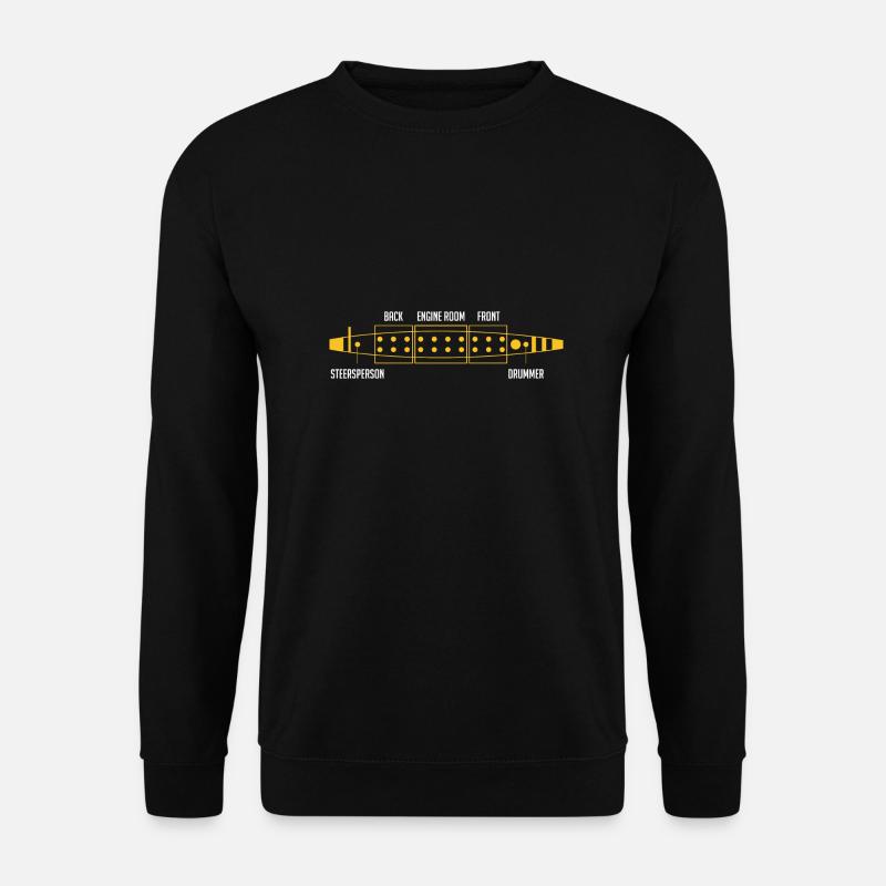 Aufbau eines Drachenboot Paddler Motiv - Unisex Pullover - Schwarz