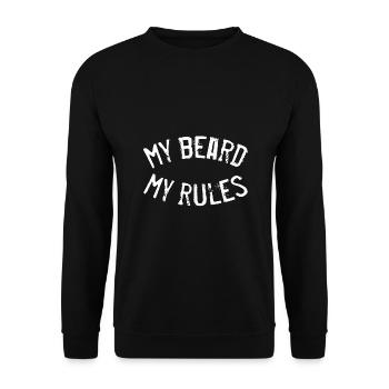 My Beard my Rules - Unisex Sweatshirt - black - Front - Alina (178cm) & Michal (187cm)