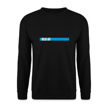 old AF Text Logo - Unisex Sweatshirt - black - Front - Alina (178cm) & Michal (187cm)