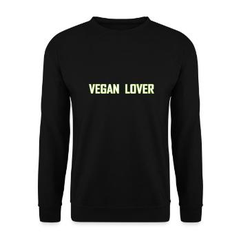 Vegan Veggie - Unisex Sweatshirt - black - Front - Alina (178cm) & Michal (187cm)