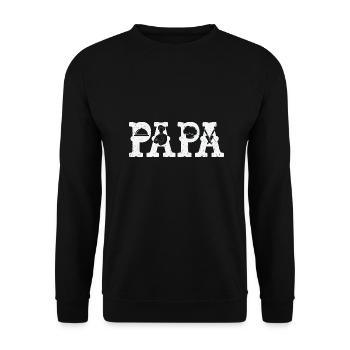 Papa Cuisinier Chef Fête des Pères Anniversaire - Sweat-shirt Unisexe - noir - Devant - Alina (178cm) & Michal (187cm)