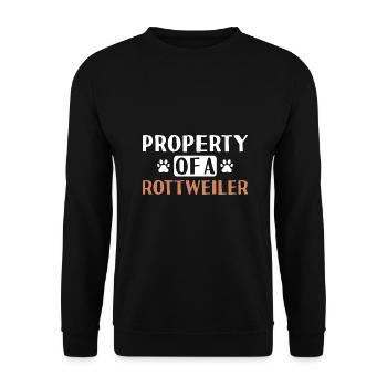 Property Of A Rottweiler - Unisex Pullover - Schwarz - Vorne - Alina (178cm) & Michal (187cm)