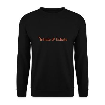 inhale & exhale - Unisex Pullover - Schwarz - Vorne - Alina (178cm) & Michal (187cm)