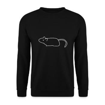 Mouse, Rat, Symbol, Animal - Unisex Sweatshirt - black - Front - Alina (178cm) & Michal (187cm)