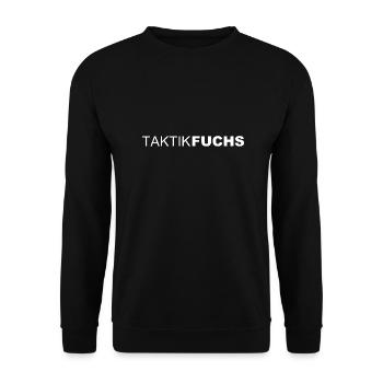 Taktikfuchs - Fußball - Sport - Kreisliga Trainer - Unisex Pullover - Schwarz - Vorne - Alina (178cm) & Michal (187cm)