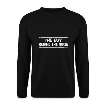 Der Mann hinter dem Rhythmus, dem Lärm - Unisex Pullover - Schwarz - Vorne - Alina (178cm) & Michal (187cm)