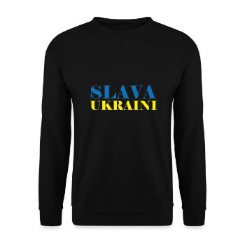 Slava Ukraini No War Frieden Paix - Sweat-shirt Unisexe - noir - Devant - Alina (178cm) & Michal (187cm)