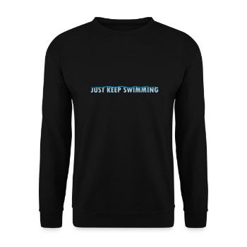 Continuez simplement à nager - Sweat-shirt Unisexe - noir - Devant - Alina (178cm) & Michal (187cm)