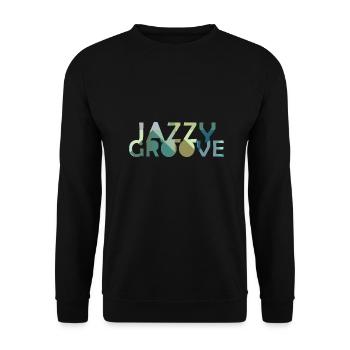 Jazzy Groove Jazz Music - Unisex Sweatshirt - black - Front - Alina (178cm) & Michal (187cm)