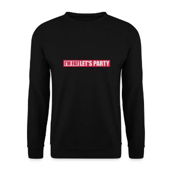 im fat lets party - Unisex Pullover - Schwarz - Vorne - Alina (178cm) & Michal (187cm)