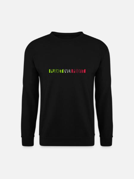 planet over profit quote - Unisex Sweatshirt - black