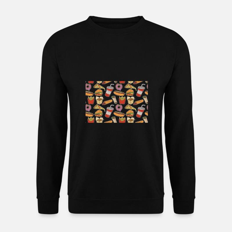 Fast Food Muster - Unisex Pullover - Schwarz