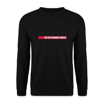 at The Favorite Uncle - Unisex Sweatshirt - black - Front - Alina (178cm) & Michal (187cm)