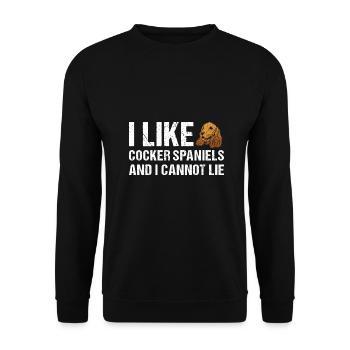 Chien J’aime Corgi Et Je Ne Peux Pas Mentir - Sweat-shirt Unisexe - noir - Devant - Alina (178cm) & Michal (187cm)