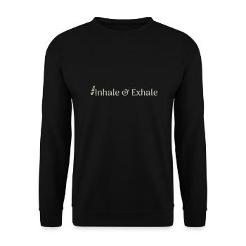 Inhale & Exhale - Unisex Sweatshirt - black - Front - Alina (178cm) & Michal (187cm)