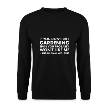 Jardinier si vous n’aimez pas jardiner - Sweat-shirt Unisexe - noir - Devant - Alina (178cm) & Michal (187cm)