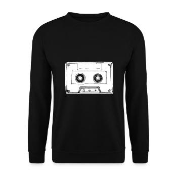 Music Cassette Cassette Audio Tape - Unisex Sweatshirt - black - Front - Alina (178cm) & Michal (187cm)