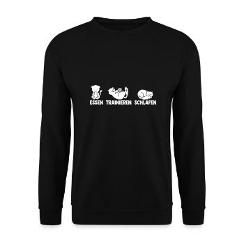 Golfspieler Golf - Unisex Pullover - Schwarz - Vorne - Alina (178cm) & Michal (187cm)