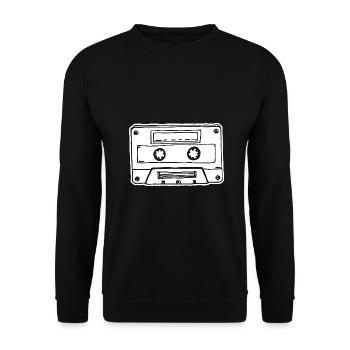 Music Cassette Cassette Audio Tape - Unisex Sweatshirt - black - Front - Alina (178cm) & Michal (187cm)