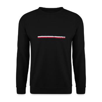 Unterstrich Poland Flag - Unisex Pullover - Schwarz - Vorne - Alina (178cm) & Michal (187cm)