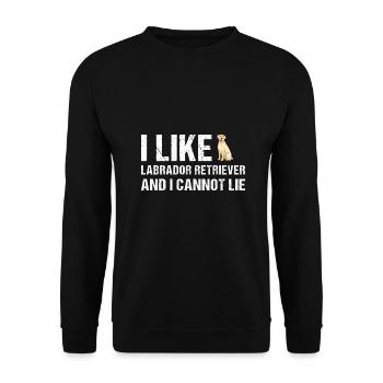 I Like Labrador Retriever And I Cannot Lie - Unisex Sweatshirt - black - Front - Alina (178cm) & Michal (187cm)