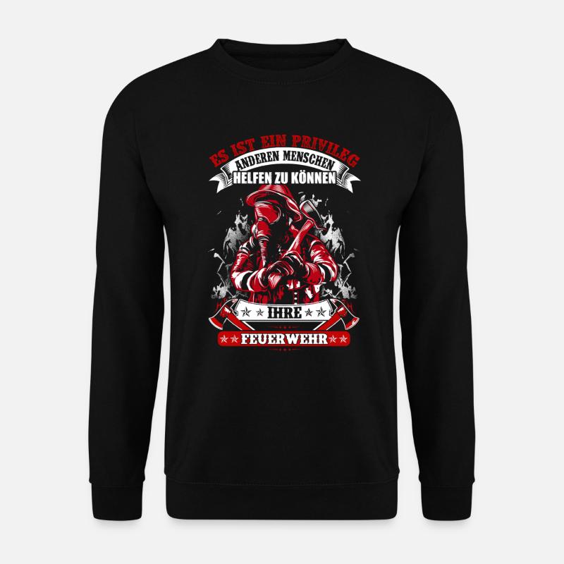 Feuerwehr Menschen helfen - Unisex Pullover - Schwarz