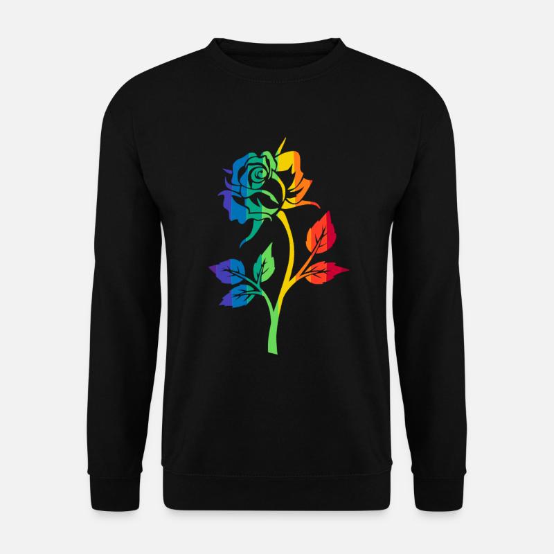 RAINBOW ROSE - Unisex Sweatshirt - black