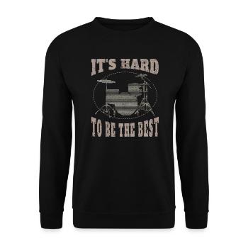 C'EST DIFFICILE D'ÊTRE LE MEILLEUR cadeau de batteur - Sweat-shirt Unisexe - noir - Devant - Alina (178cm) & Michal (187cm)