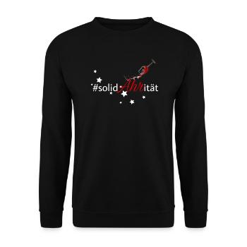 Solidahrität xmas - white - Unisex Pullover - Schwarz - Vorne - Alina (178cm) & Michal (187cm)