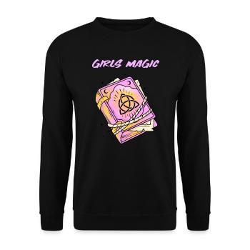 Grimoire of Girls Magic - Sweat-shirt Unisexe - noir - Devant - Alina (178cm) & Michal (187cm)