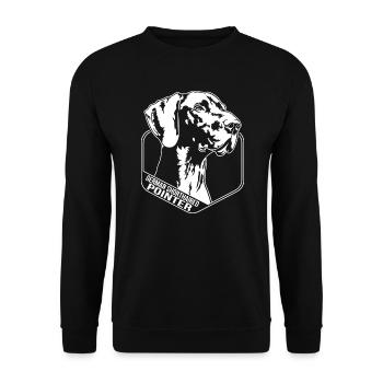 German Shorthaired Pointer Hund Wilsigns Jagdhunde - Unisex Pullover - Schwarz - Vorne - Alina (178cm) & Michal (187cm)
