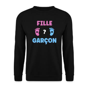 Fille ou garçon - Sweat-shirt Unisexe - noir - Devant - Alina (178cm) & Michal (187cm)