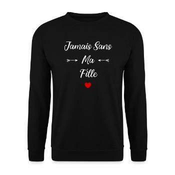 Jamais sans ma Fille - Sweat-shirt Unisexe - noir - Devant - Alina (178cm) & Michal (187cm)