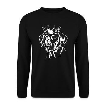 Labrador Retriever Labbi Crown Dogs Wilsigns - Unisex Sweatshirt - black - Front - Alina (178cm) & Michal (187cm)