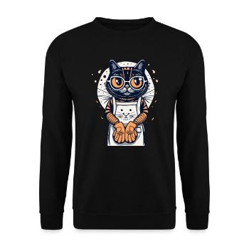 Backen - Unisex Pullover - Schwarz - Vorne - Alina (178cm) & Michal (187cm)