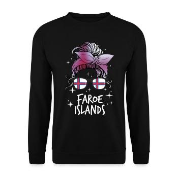 Faroe Islands - Unisex Sweatshirt - black - Front - Alina (178cm) & Michal (187cm)
