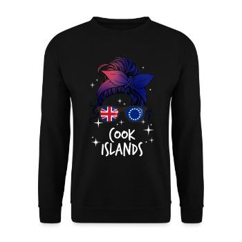 Cook Islands - Unisex Sweatshirt - black - Front - Alina (178cm) & Michal (187cm)
