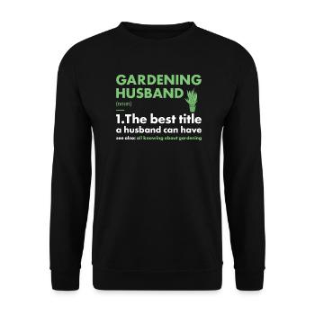 Jardinier Mari Définition Jardinage - Sweat-shirt Unisexe - noir - Devant - Alina (178cm) & Michal (187cm)