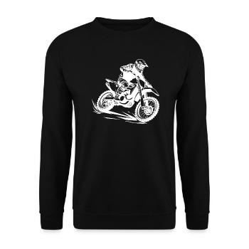 Motocross Bike Sport - Unisex Sweatshirt - black - Front - Alina (178cm) & Michal (187cm)