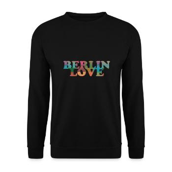 Berlin Liebe - Unisex Pullover - Schwarz - Vorne - Alina (178cm) & Michal (187cm)