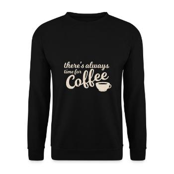 Kaffeezeit There's always time for Coffee - Unisex Pullover - Schwarz - Vorne - Alina (178cm) & Michal (187cm)
