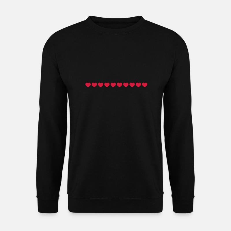 10 kleine herzen - Unisex Pullover - Schwarz